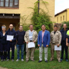 Marcos Martínez Barazón, junto a los participantes del curso y los dos formadores.
