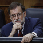 Rajoy, en la sesión de control celebrada ayer en el Congreso. NARANJO