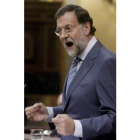 Mariano Rajoy, durante su intervención en la sesión de tarde.
