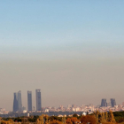 Vista de la capa de contaminación que cubre la ciudad de Madrid.