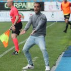 Borja Jiménez, durante una visita a El Toralín dirigiendo al Rápido de Bouzas. ANA F. BARREDO