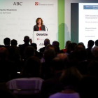 La subgobernadora del Banco de España Margarita Delgado interviene en la inauguración del XXVI Encuentro del Sector Financiero.