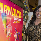 La representante del Carnaval bañezano estaba muy emocionada, ayer, durante su presentación. FERNANDO OTERO