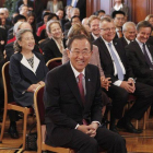 El secretario general de la ONU, Ban Ki-moon, este jueves en el ayuntamiento de Viena.