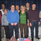 Foto de la nueva ejecutiva socialista de Santa María del Páramo, con Josefa de Paz en el centro