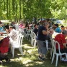La comida campestre en San Román fue uno de los actos de la fiesta municipal.