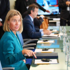 Federica Mogherini en la asamblea de la ONU en Nueva York.