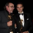 Pedro G. Trapiello y el torero Enrique Ponce durante la gala de los premios Antena de Oro