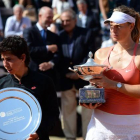Maria Sharapova tras ganar a Carla Suárez en la final en el torneo Foro Italico en Roma.