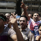 Partidarios del depuesto presidente Mursi, en una concentración este viernes en El Cairo. Hassan Ammar