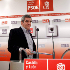 Julio Villarrubia en un momento de la rueda de prensa ofrecida ayer en Valladolid.