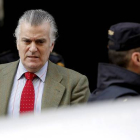 Luis Bárcenas saliendo de la Audiencia Nacional, el pasado 13 de marzo, en Madrid.