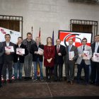 Los premiados y la consejera, ayer en la entrega de los premios en Ávila.