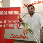 Diego Moreno en la presentación de su candidatura a liderar el PSOE de León.