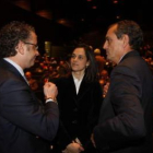 Adriana Ulibarri con De Paz y Javier Chamorro.