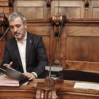 Jaume Collboni, en un pleno del Ayuntamiento de Barcelona.