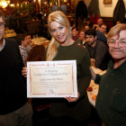 Lidia Valentín recibió el premio de los periodistas bercianos en Madrid. RAQUEL P. VIECO