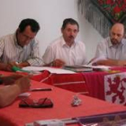 Álvaro Campo, Ricardo Magaz y Luis Arias durante la sesión celebrada en Soto de la Vega
