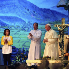 El papa durante una celebración en Corea del Sur.