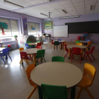 Un aula del Colegio Leonés, durante la crisis del coronavirus. JESÚS F. SALVADORES