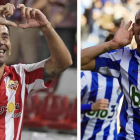 Yuri y Charles son los máximos goleadores de la Deportiva y el Almería. El blanquiazul ha marcado en dos ocasiones, mientras que su primo suma dos tantos.