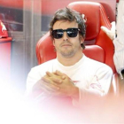 El piloto asturiano Fernando Alonso, en Abu Dabi, este domingo.