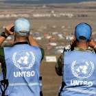 Dos agentes de Nacionas Unidas de vigilancia en Siria. SAFADI