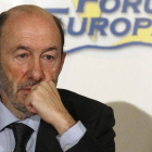 El candidato del PSOE a La Moncloa, Alfredo Pérez Rubalcaba.