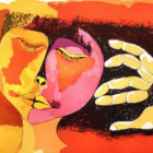 Imagen de una de las obras que expone el artista Oswaldo Guayasamín en la capital.