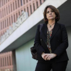 La ministra de Justicia, Dolores Delgado, en la Ciutat de la Justícia.