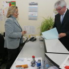 El actual rector de la ULE, José Ángel Hermida, en el momento que presentó la candidatura.