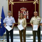 La ministra de Defensa, Carme Chacón, se reunió ayer con la cúpula militar.