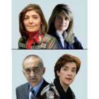 Arriba, Ana Guada y María José Alonso. Debajo, Rodríguez de Francisco y Covadonga Soto.