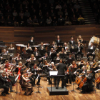 La Orquesta Sinfónica Ciudad de León Odón Alonso durante uno de sus conciertos en el Auditorio Ciudad de León.