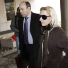 Marta Domínguez, a su llegada al Juzgado nº 24 en Madrid para prestar declaración.