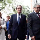 Irene Rigau, Joana Ortega, Artur Mas y Francesc Homs, llegan al Tribunal de Cuentas. MARISCAL