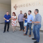 El secretario general del PSOE de Castilla y León, Luis Tudanca, visitó ayer el centro de salud. RAMIRO