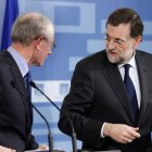 Mariano Rajoy con el presidente del Consejo Europeo, Herman Van Rompuy.