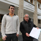 Alejandro Merayo y César Recaman, ayer.