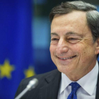 El presidente del BCE, Mario Draghi, compareció en la comisión de Asuntos Económicos. S. LECOCQ