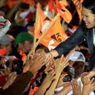 Keiko Fujimori, candidata a la presidencia de Perú, en el mitin de cierre de campaña en Lima.