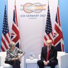Theresa May y Donald Trump, durante su encuentro en el G-20.
