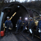 Mineros de Antracitas de Salgueiro, la última mina que cerró en el Bierzo en noviembre pasado