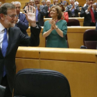 Rajoy llega a la sesión de control en el Senado, el martes 23 de mayo.