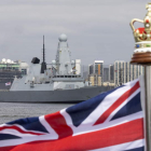 El HMS Diamond, un destructor de defensa aérea de la Marina Real británica llega a Londres. TOLGA AKMEN