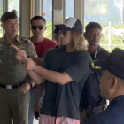 Daniel Sancho, durante la reconstrucción de los hechos con la policía. ROYAL THAI POLICE HANDOUT