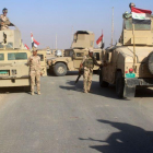 Las Fuerzas Armadas de Irak durante la operación militar que pretendía arrebatar a los yihadistas la ciudad de Rawa.