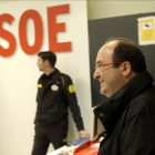 Miquel Iceta entra en el comité federal del PSOE que decidió la abstención, el pasado domingo.