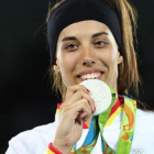 Eva Calvo, con su plata olímpica.