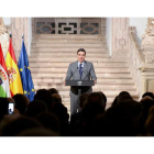 El presidente del Gobierno, Pedro Sánchez, ayer en La Rioja. RAQUEL MANZANARES